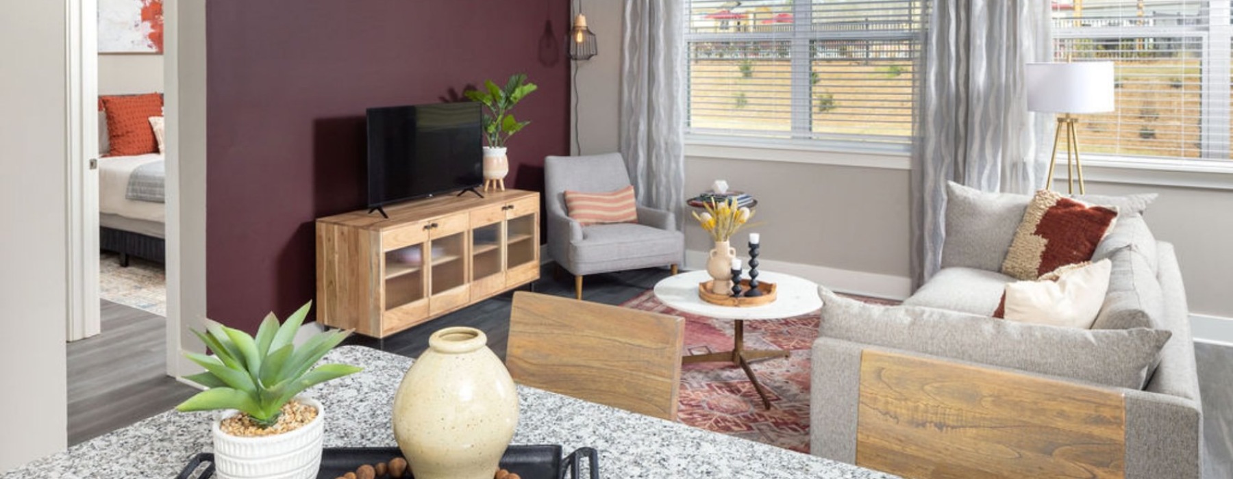 Living Room in Jefferson, GA apartment